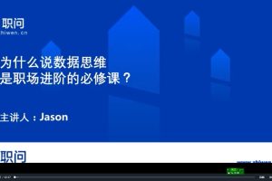 职问数据思维业务专题课（视频+课件 899元）