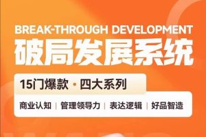 王达峰·破局发展系统课，商业认知，管理领导力，表达逻辑，好品智造