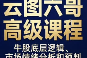 云图六哥高级课程：掌握牛股底层逻辑与市场情绪分析预判技巧