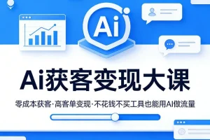 吴思纯AI获客变现大课：零成本获客与高客单变现实战，不花钱用AI做流量增长