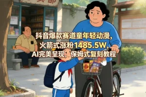 抖音动漫赛道涨粉1485.5W案例解析：AI辅助创作与复刻实操教程，打造爆款内容
