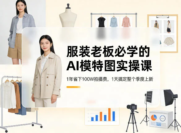 服装行业AI模特图实战教程：老板必学，1天完成季度上新，年省百万拍摄成本插图