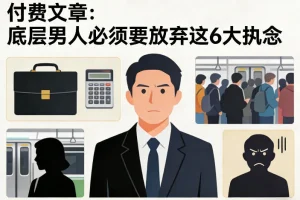 底层男性必读：放下这6大执念，才能突破人生困境 | 成长指南