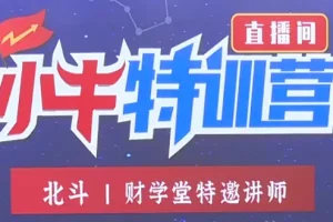 北斗老师157期5天小牛特训营：5天掌握核心技能，快速提升实战能力