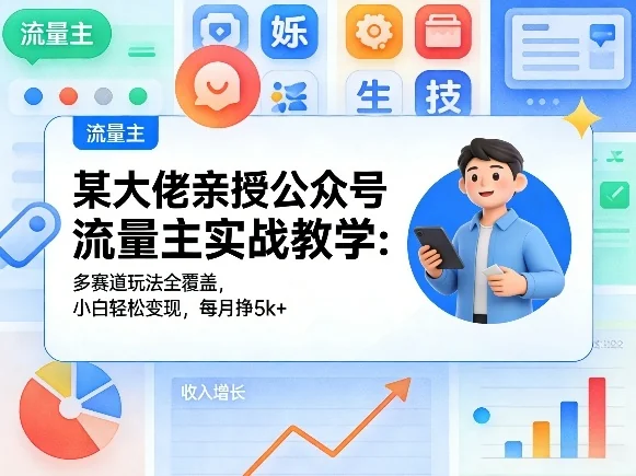公众号流量主变现实战:多赛道玩法教学,新手小白也能轻松月入5000+插图 公众号流量主变现实战:多赛道玩法教学,新手小白也能轻松月入5000+插图