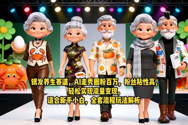 银发养生赛道新玩法:AI走秀圈粉百万,高粘性粉丝轻松变现,新手小白全套流程解析插图 银发养生赛道新玩法:AI走秀圈粉百万,高粘性粉丝轻松变现,新手小白全套流程解析插图