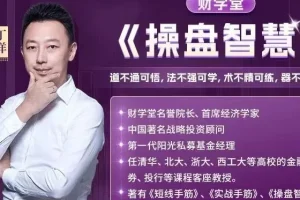 财学堂丁洋老师操盘智慧系统课：实战交易策略与投资技巧全解析
