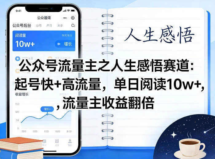 公众号流量主运营指南:人生感悟赛道如何快速起号,实现10w+阅读与收益翻倍插图 公众号流量主运营指南:人生感悟赛道如何快速起号,实现10w+阅读与收益翻倍插图