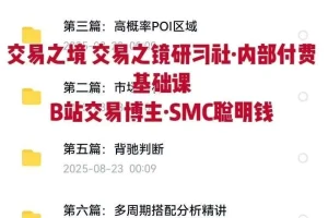 交易之境订单流精讲:SMC聪明钱策略与内部基础课解析 | 交易之镜研习社