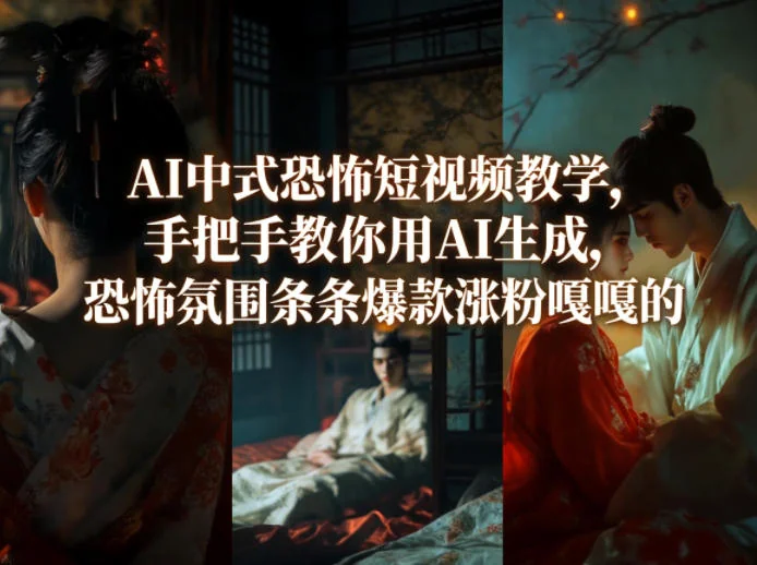 AI恐怖短视频制作教程：手把手教你用AI生成中式恐怖爆款，轻松提升流量与粉丝插图