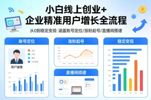 短视频创业变现指南：从0到1精准增长用户，掌握账号定位、涨粉起号到直播间搭建全流程