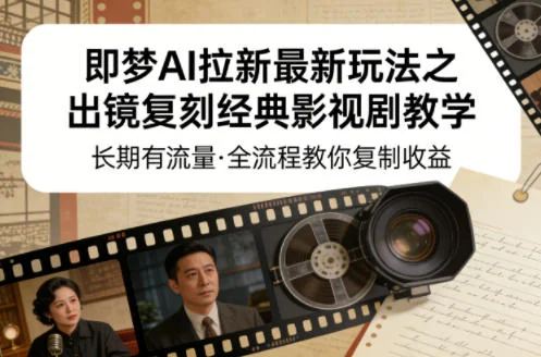即梦AI拉新实战：复刻经典影视剧全流程教学，长期稳定引流与收益复制指南插图