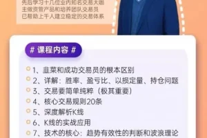 阚辉凯核心交易技术与理念解析：掌握成功交易的关键策略