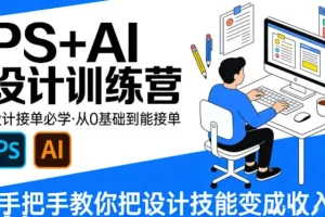 PS+AI设计训练营：零基础到接单实战，手把手教你将设计技能转化为稳定收入