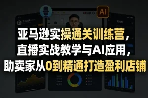 亚马逊卖家实战训练营：直播教学+AI应用，从0到1打造高盈利店铺的完整指南