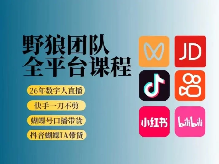 野狼团队2026新版全平台短视频带货教学:AI赋能流量突破,开启高效带货新纪元(2026年3月更新)插图 野狼团队2026新版全平台短视频带货教学:AI赋能流量突破,开启高效带货新纪元(2026年3月更新)插图