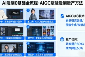 AI漫剧制作全流程入门：零基础快速掌握AIGC赋能的高效量产方法