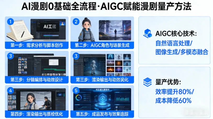 AI漫剧制作全流程入门：零基础快速掌握AIGC赋能的高效量产方法插图