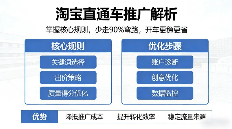 淘宝直通车推广全解析：掌握核心规则与优化技巧，高效开车少走弯路插图
