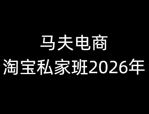 淘宝私家班2026年：马夫带你掌握电商运营核心技巧与实战策略插图