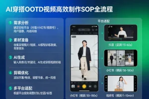 AI穿搭视频制作全流程SOP指南:高效产出OOTD内容,适配抖音小红书视频号多平台