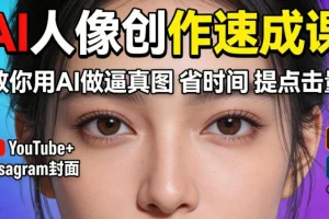 AI人像创作速成课：教你用AI制作逼真封面图，快速提升YouTube与Instagram点击率