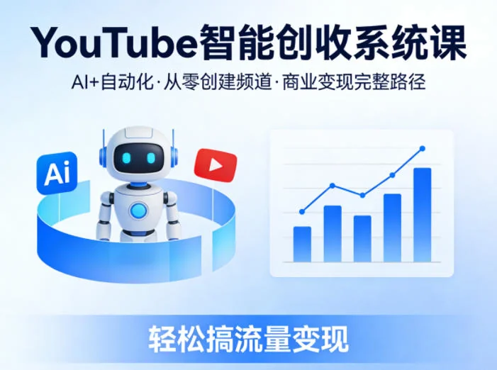 YouTube创收系统课:AI自动化从零打造频道,掌握流量变现完整路径,实现商业盈利插图 YouTube创收系统课:AI自动化从零打造频道,掌握流量变现完整路径,实现商业盈利插图