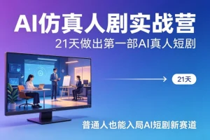 AI真人短剧实战营:21天零基础入门,普通人也能掌握的AI短剧创作全攻略