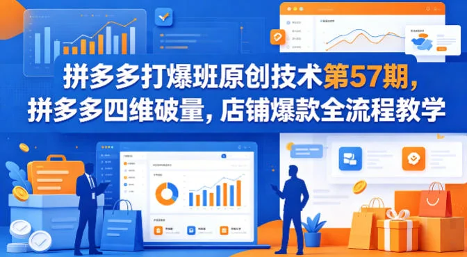 拼多多四维破量爆款全流程教学:第57期原创打爆班技术实操指南插图 拼多多四维破量爆款全流程教学:第57期原创打爆班技术实操指南插图
