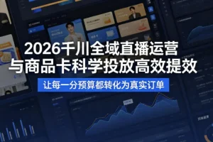 2026千川全域直播运营与商品卡投放指南：科学策略高效转化，让每分预算产出真实订单
