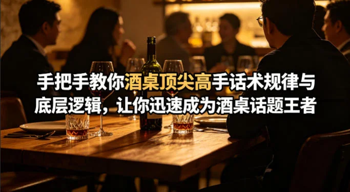 酒桌话术全解析：掌握顶尖高手的沟通逻辑与实战技巧，轻松成为话题主导者插图