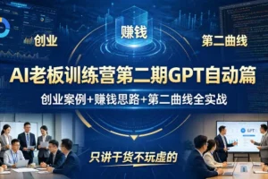 AI创业实战：GPT自动篇第二期，揭秘赚钱思路与第二曲线，干货案例全解析