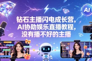 钻石主播成长营：AI赋能娱乐直播教程，快速提升主播技能与表现