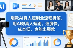AI真人短剧爆款制作全流程拆解：低成本快速打造高流量短剧的AI实战指南