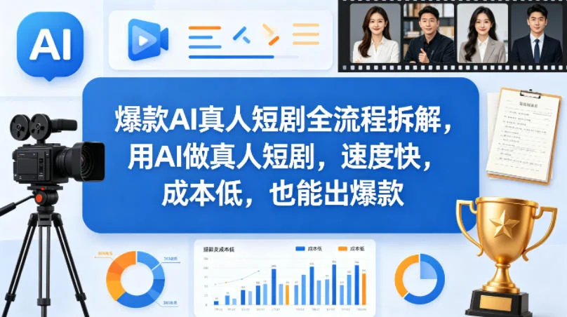 AI真人短剧爆款制作全流程拆解：低成本快速打造高流量短剧的AI实战指南插图