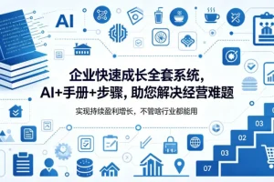AI驱动企业成长系统：通用行业经营手册与实施步骤，解决难题实现持续盈利