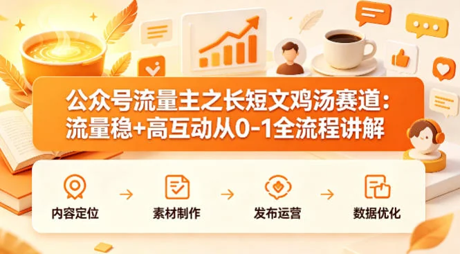 公众号流量主运营指南：长短文鸡汤赛道从0到1全流程，打造稳定流量与高互动插图