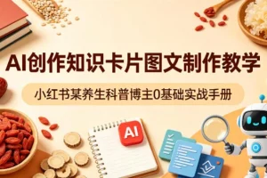 小红书养生科普博主入门指南：0基础AI制作知识卡片图文实战教学