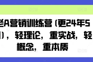 老A营销训练营：实战营销课程，告别空理论，掌握营销本质与核心技能