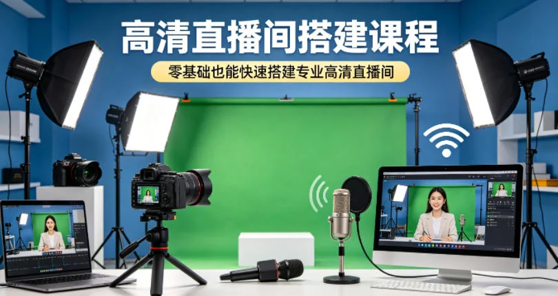 零基础高清直播间搭建课程：手把手教你快速打造专业级直播环境插图