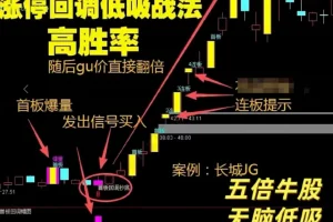 通达信首板回调抄底主副图/选股指标：精准狙击强势股黄金坑策略