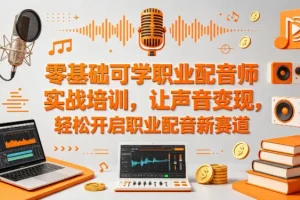 零基础学职业配音师实战培训，声音变现轻松开启配音新赛道