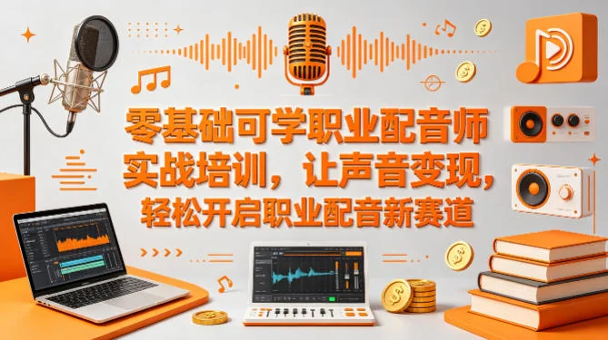 零基础学职业配音师实战培训，声音变现轻松开启配音新赛道插图