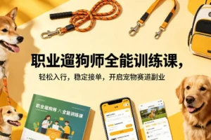 职业遛狗师全能训练课：零基础入行指南，稳定接单技巧，解锁宠物副业新赛道
