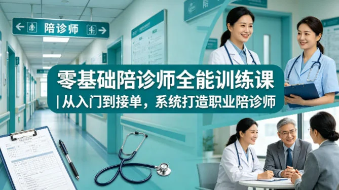 零基础陪诊师全能训练课：从入门到接单，系统打造职业陪诊师插图