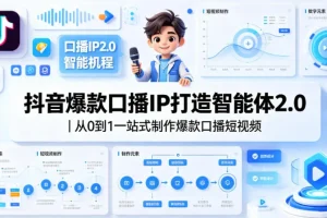 抖音口播IP打造智能体2.0：从0到1一站式制作爆款短视频指南