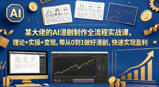 某大佬AI漫剧制作全流程实战课：从0到1掌握理论、实操与变现，快速盈利指南插图