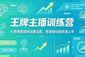 零基础抖音主播训练营：从思维搭建到流量运营，快速上手实战指南