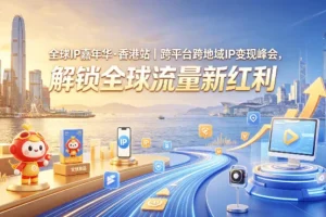 全球IP嘉年华·香港站 | 跨平台IP变现峰会：解锁流量新红利，赋能跨境商业增长