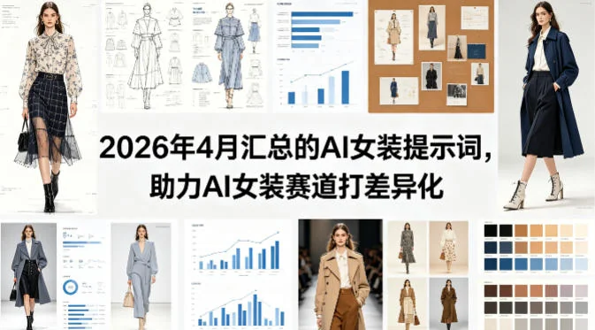 2026年4月AI女装提示词汇总，打造差异化女装赛道核心技巧插图